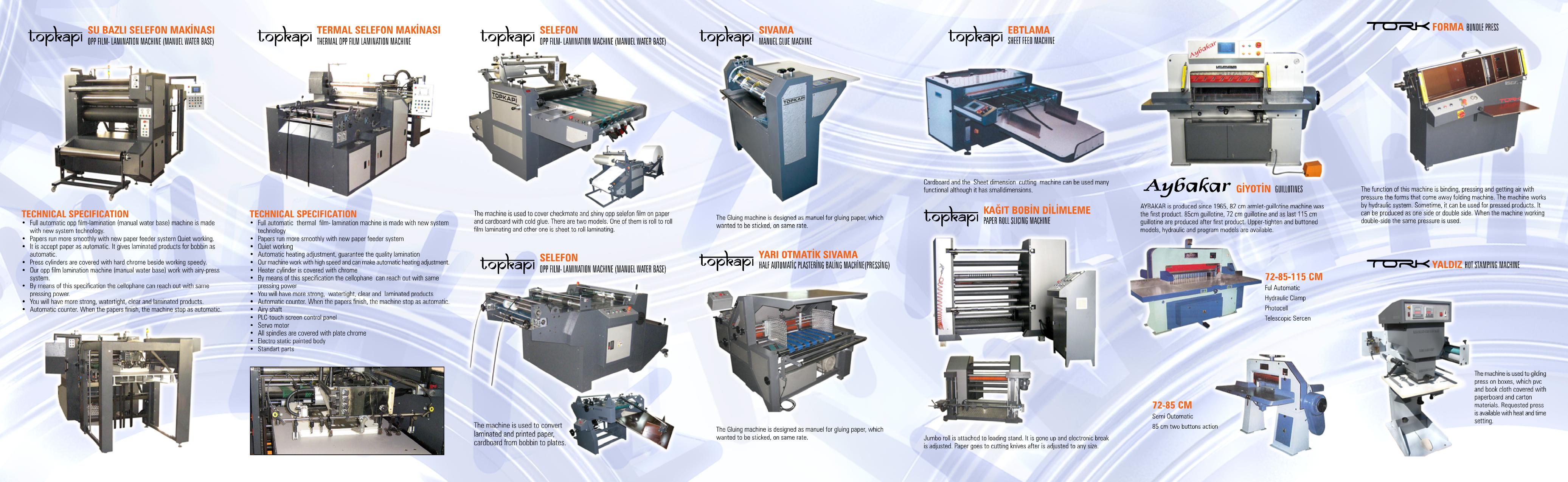 TOPKAPI SELF-PRODUCED MACHINES